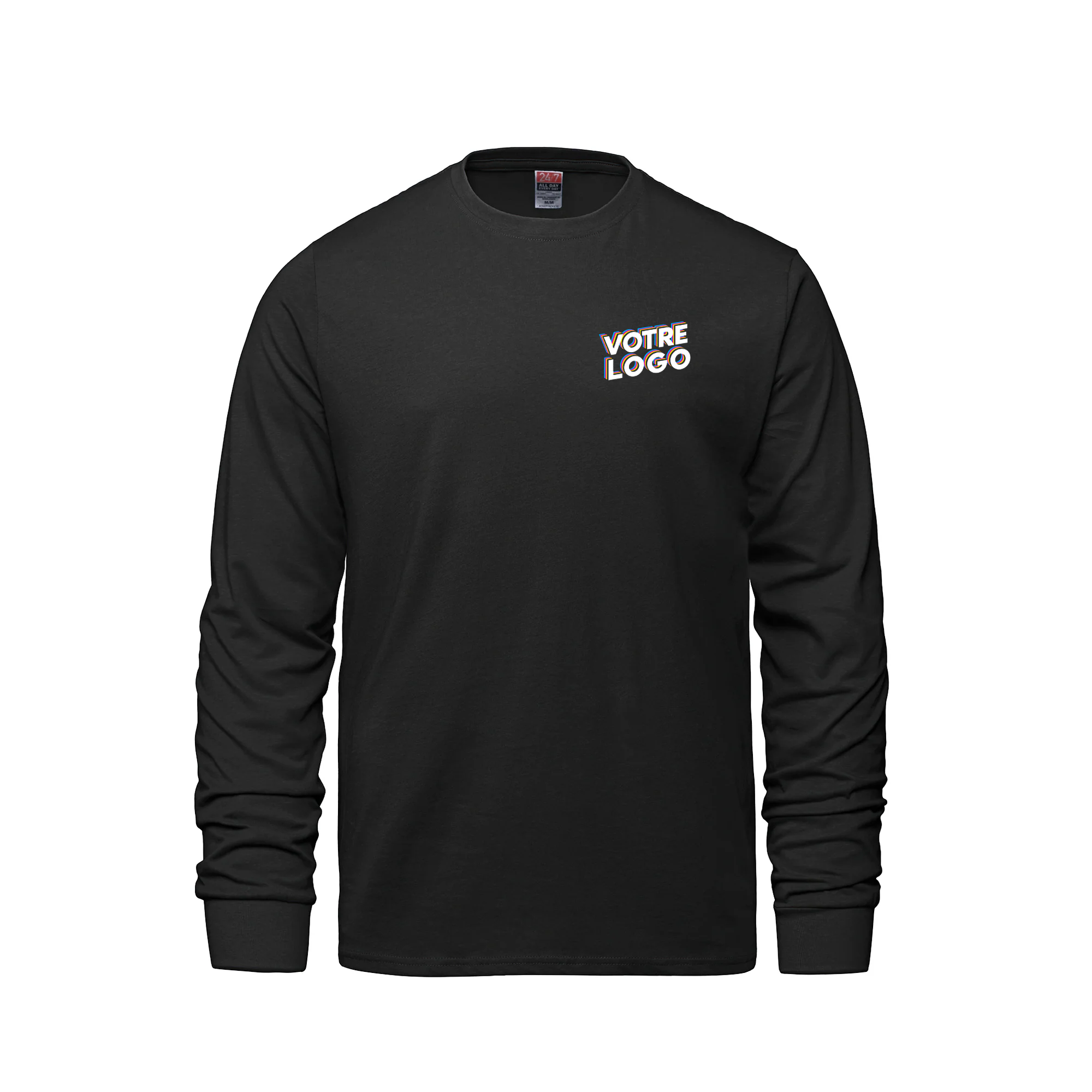 T-shirt à manches longues 100% coton